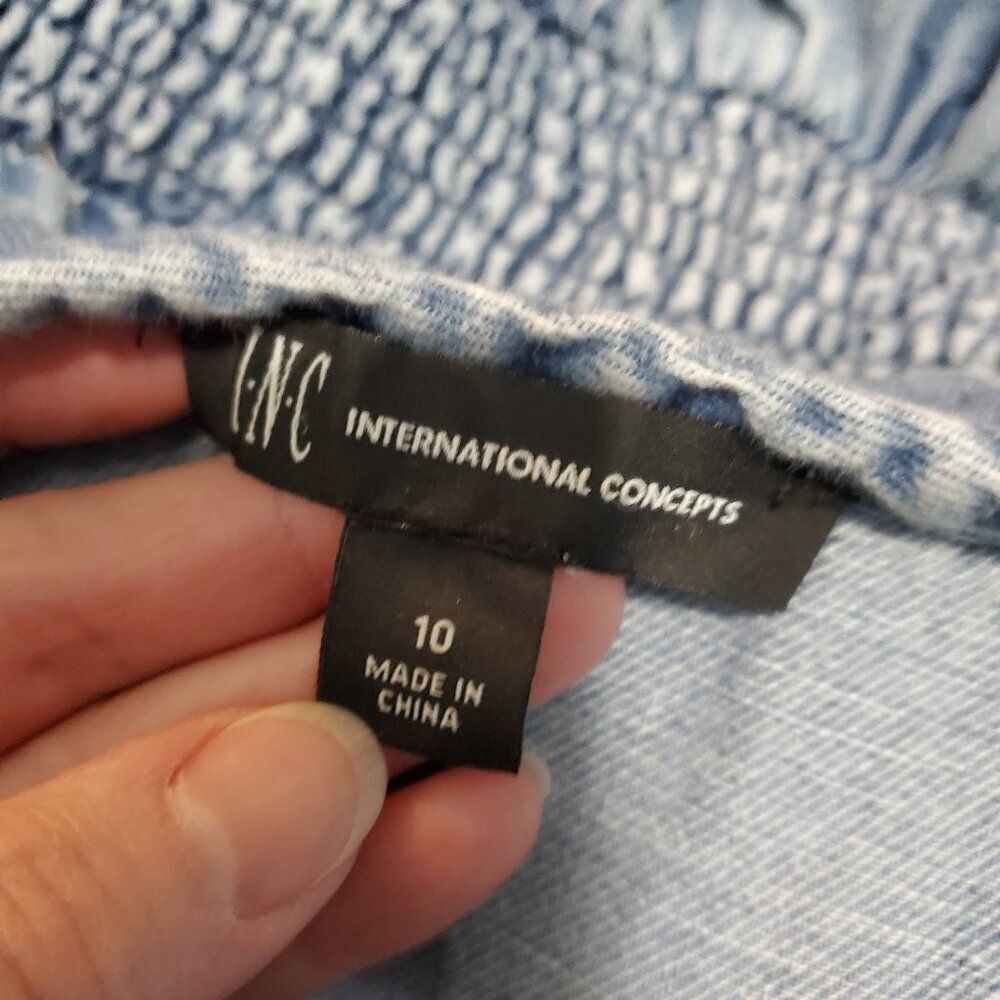 Sexy INC Flutter Sleeve Denim Western Cotton & Linen Dress| Cocktail Party - 10 - Picture 6 of 7